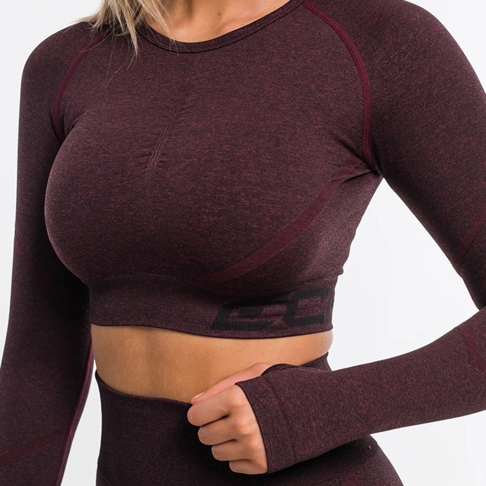 ECHT Arise Scrunch Top - Berry - workout - active